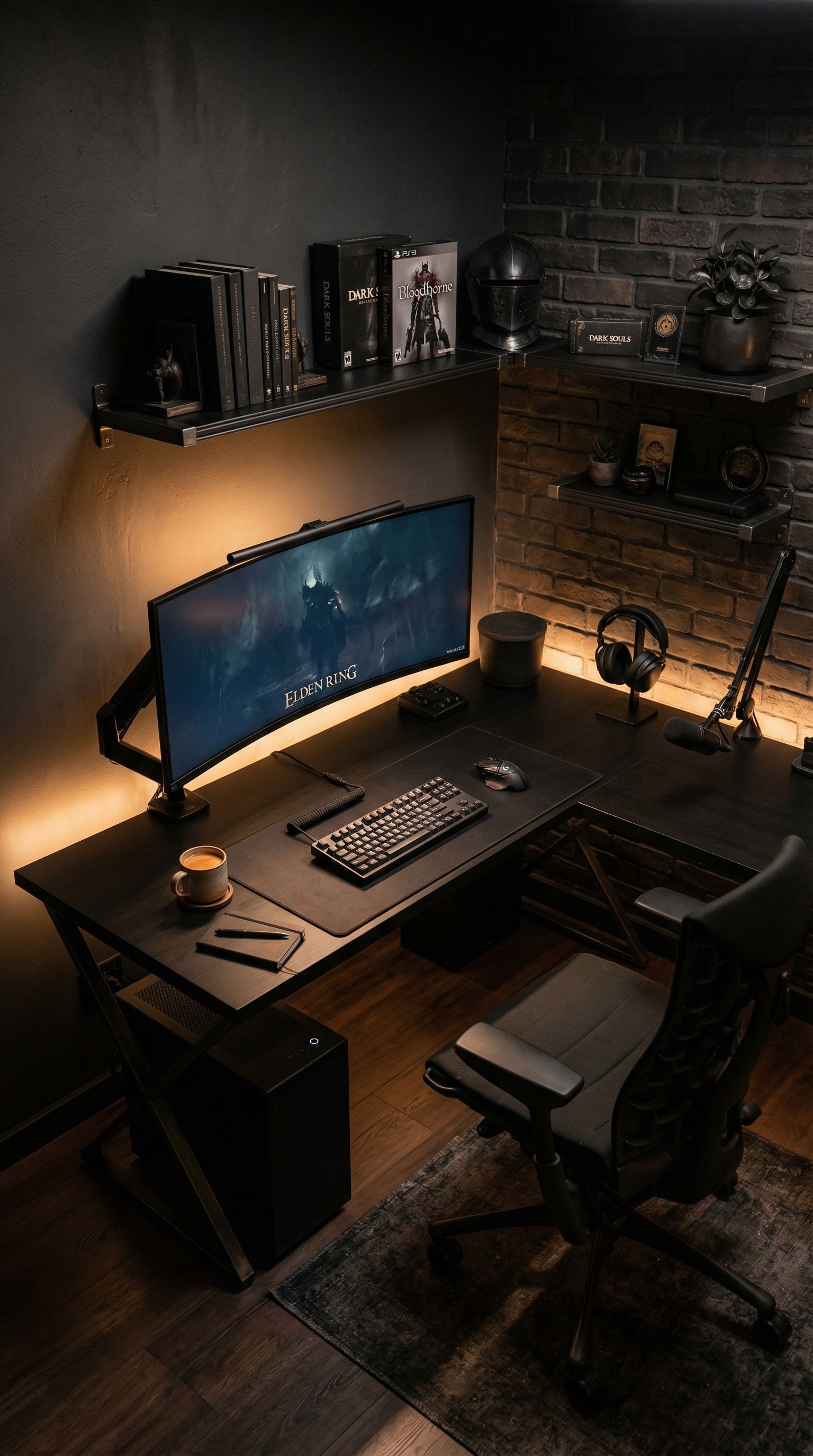 Minimalist Blackout Desk Setup: 5 Exact Essentials for the Perfect Stealth Workspace Setup Image