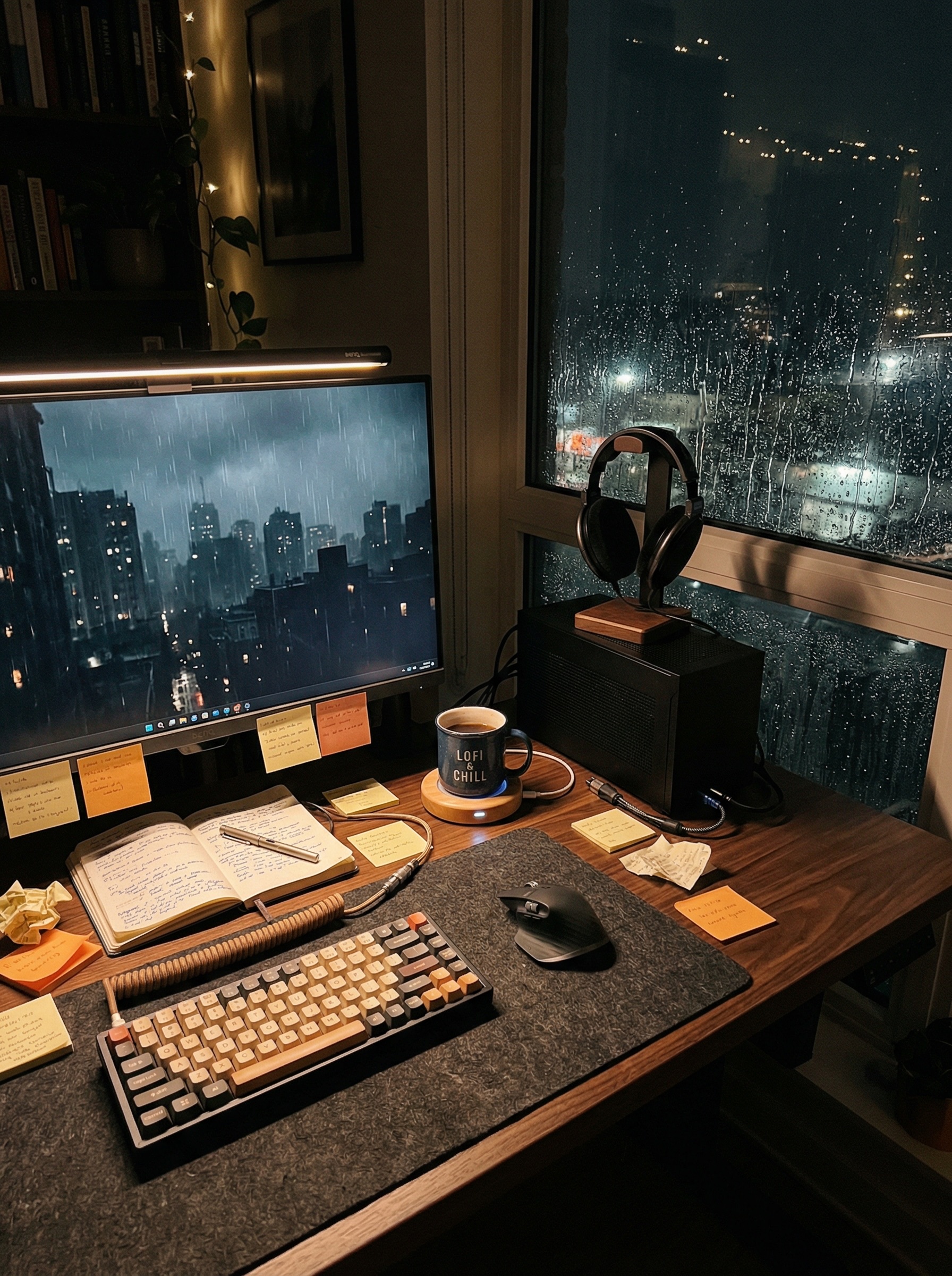 5 Rainy Day Lo-Fi Desk Accessories That Make Your Gaming Setup Feel Like a Late Night Study Session Setup Image