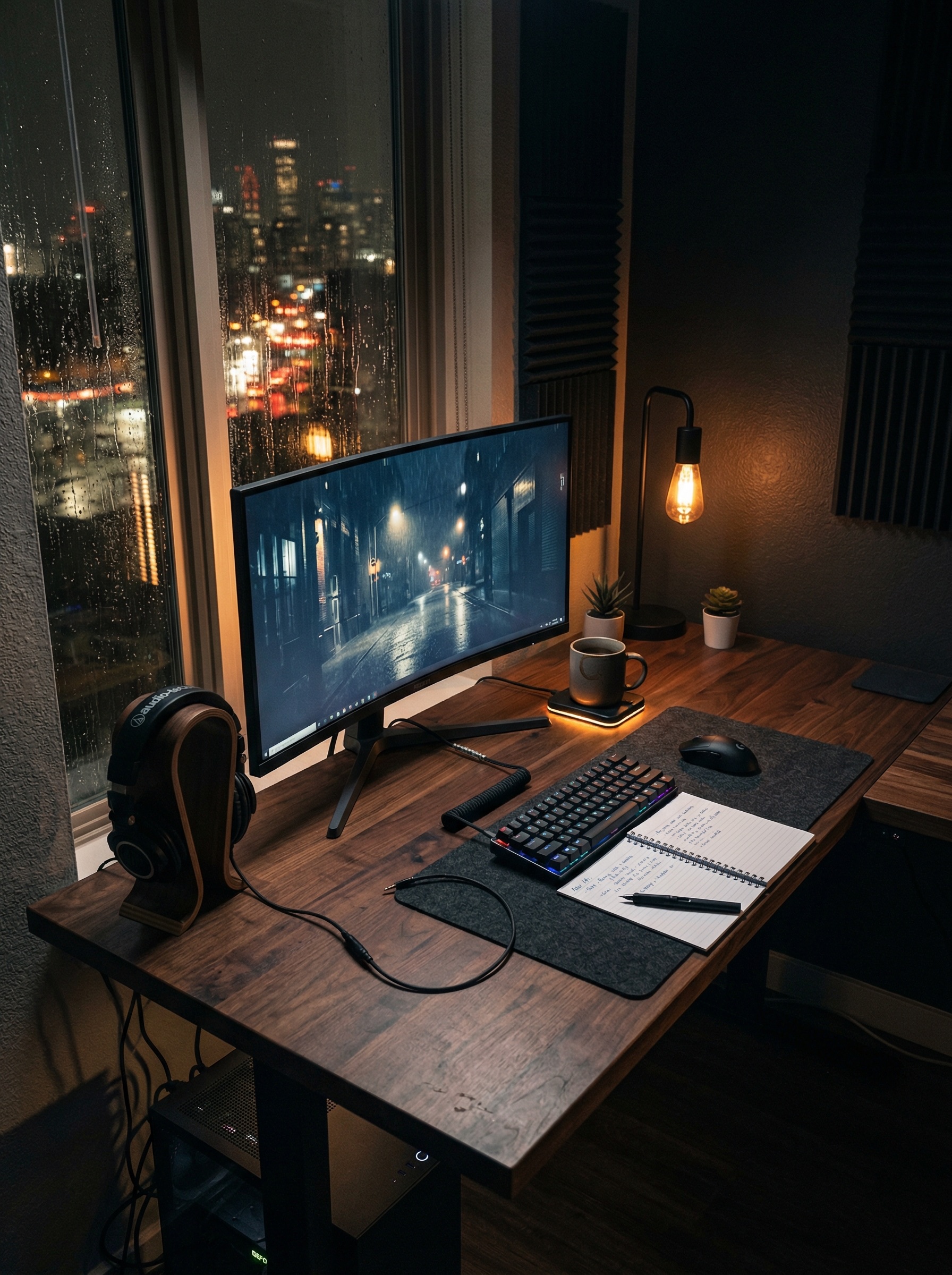 5 Rainy Day Lo-Fi Desk Accessories That Make Your Gaming Setup Feel Like a Late Night Study Session Setup Image