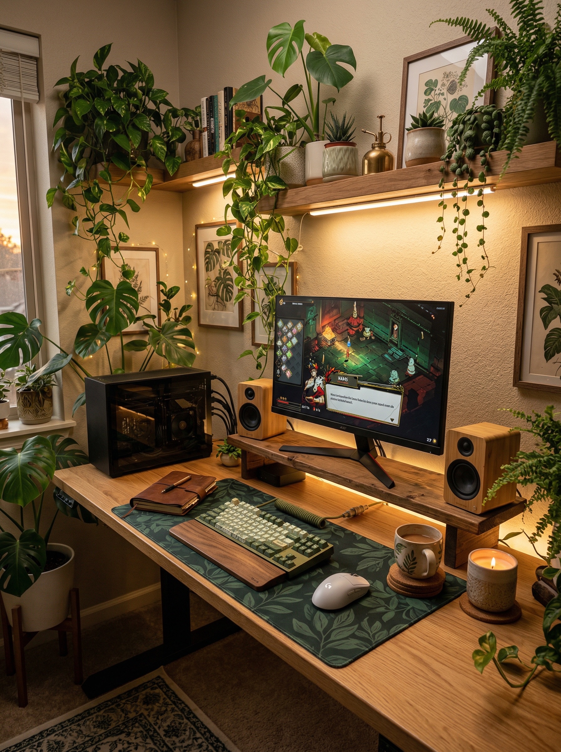 5 Lush Plant Lover Desk Accessories That Will Transform Your Gaming Setup Into a Jungle Oasis Setup Image