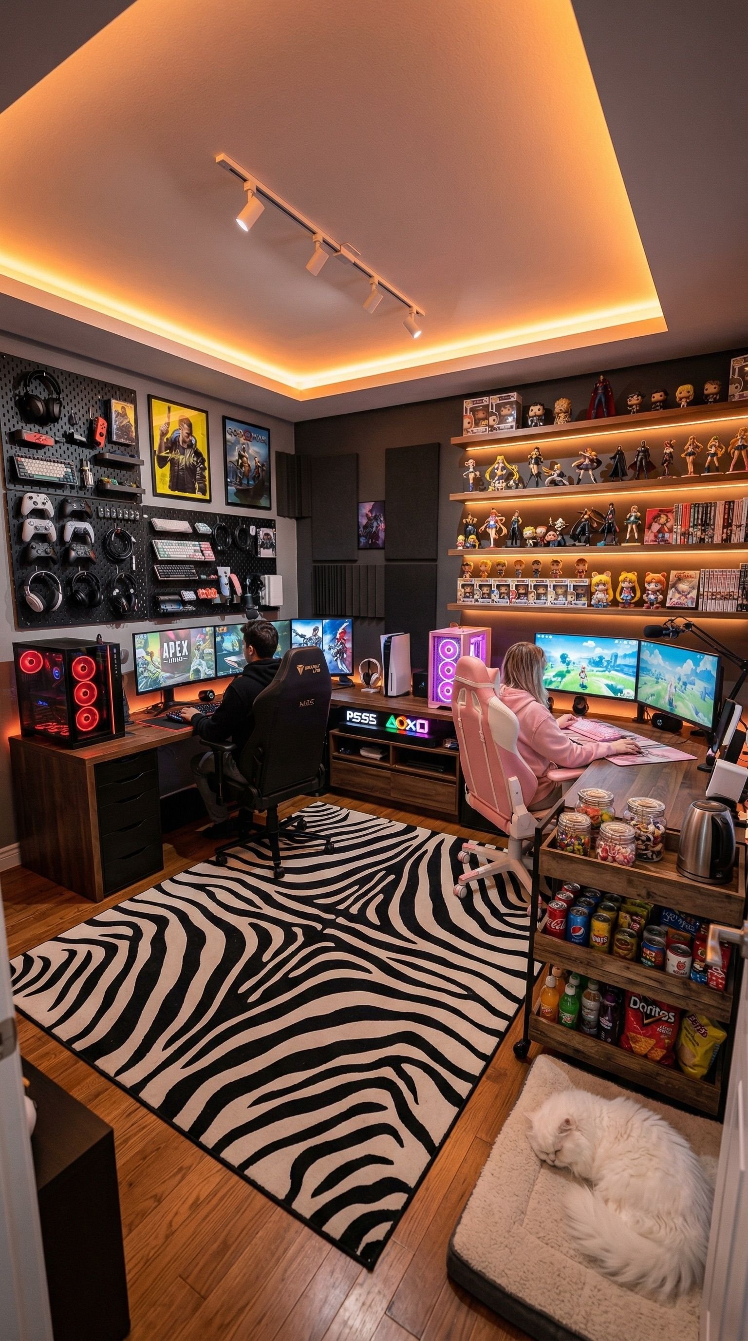 The Ultimate His & Hers Couples Gaming Room Setup Setup Image