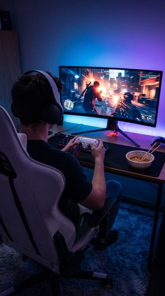 PS5 Console Gaming Dorm Setup (Cozy RGB Aesthetic) Setup Image