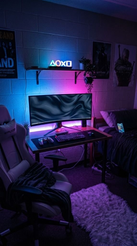 PS5 Console Gaming Dorm Setup (Cozy RGB Aesthetic) Setup Image