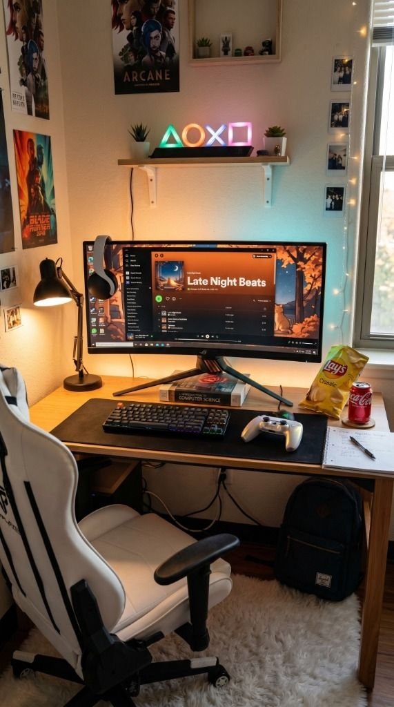 PS5 Console Gaming Dorm Setup (Cozy RGB Aesthetic) Setup Image