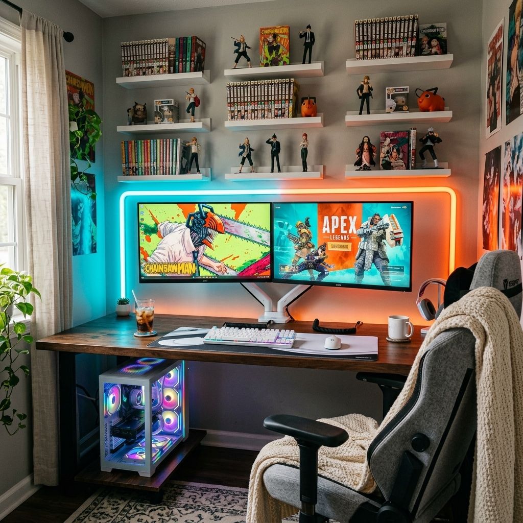 Ultimate Chainsaw Man Dual Gaming Setup Setup Image