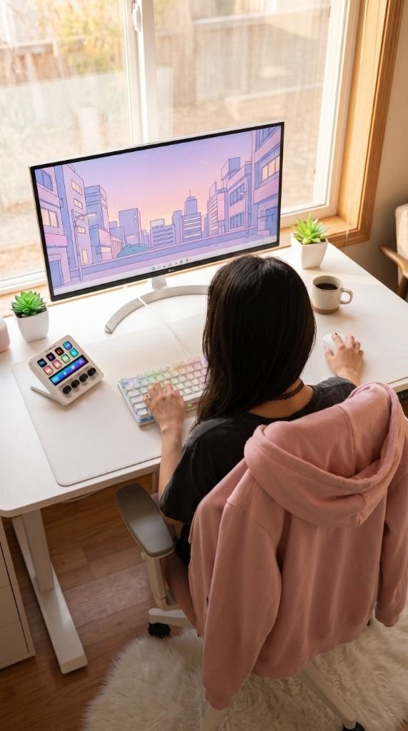 Super Cute & Cozy White Gaming Setup: How to Get the Kawaii Vibe Setup Image
