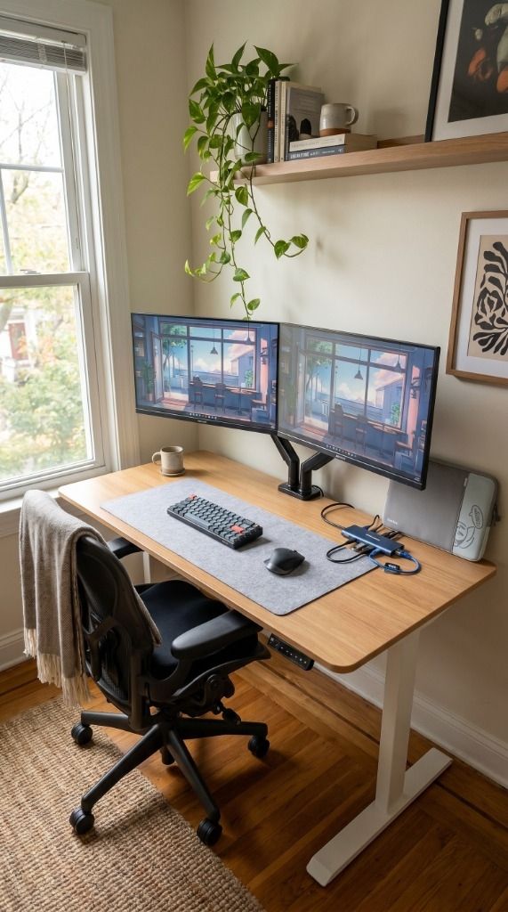 Cozy WFH Corner Aesthetic Setup Setup Image