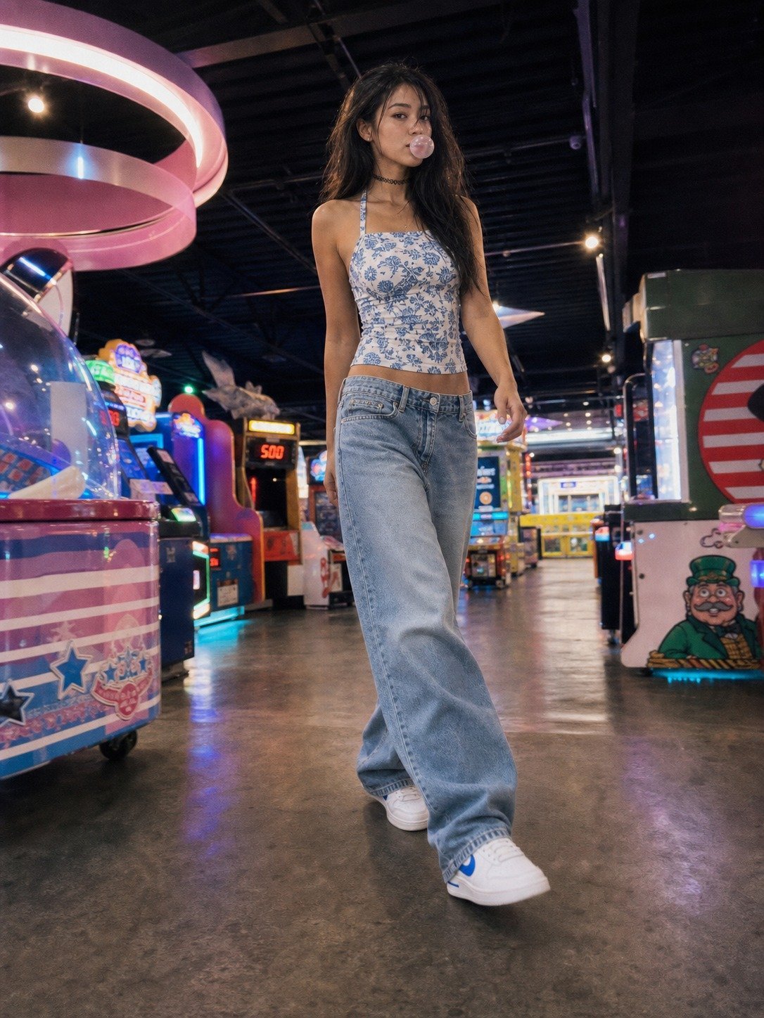 Budget Y2K Halter + Baggy Jeans Fit Goes Too Hard ? — Outfit Detail
