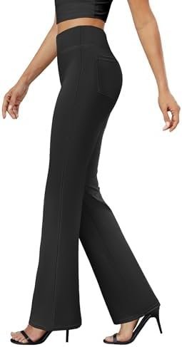 Glowy golden hour vibes in this entire Amazon fit haul — DLOODA Womens Bootcut Dress Pants Business Casual Work Pants with Pockets High Waist Stretchy Trousers Pull On Office Slacks
