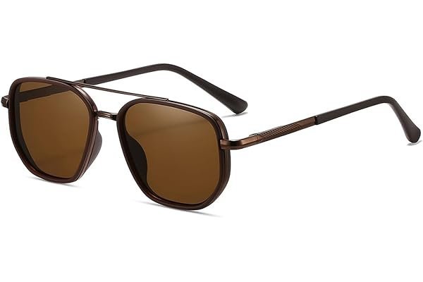 Late night fit diaries: cozy and edgy Amazon outfits — kimorn Tangle Free Polarized Aviator Sunglasses for Women Retro Square Metal Frame, UV400 Protection, Driving & Beach Shades