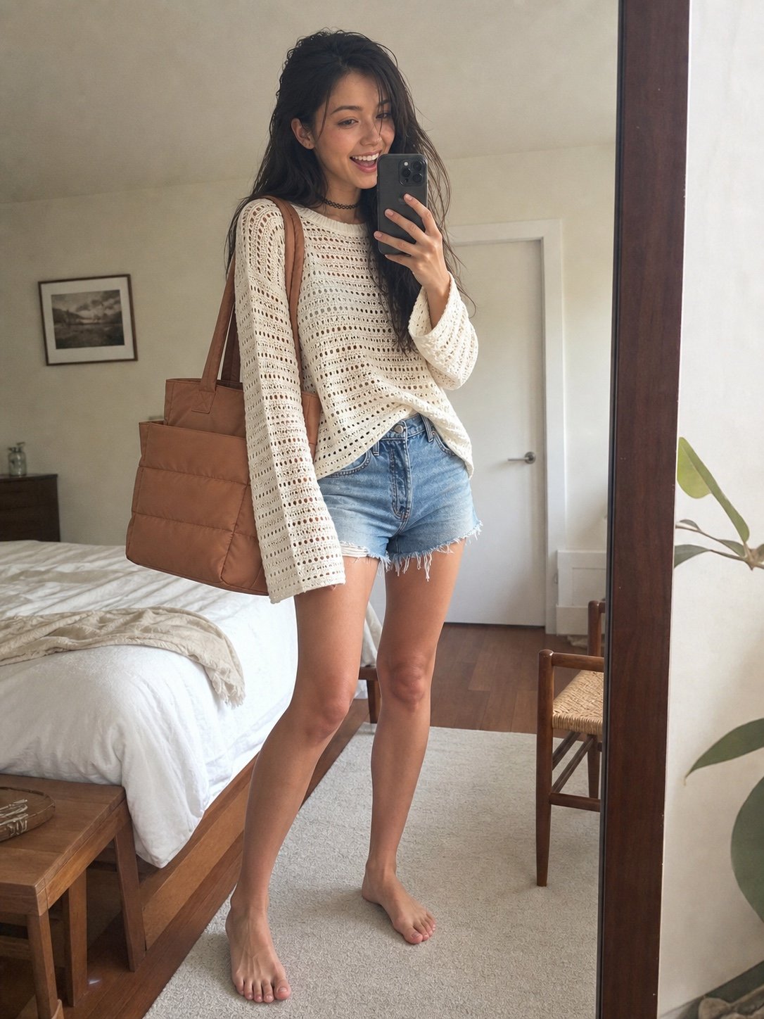 Lunch Ran Long, So The Crochet Top Came Outside ? — UGC Try-On Look