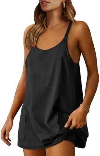 A soft morning outfit check that actually motivated me today — ANRABESS Women Athletic Dress Summer Tennis Workout Active Sports Mini Romper Dress Built in Shorts Travel Vacation Clothes