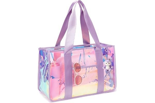 Midnight styling check: atmospheric street vibes  — Fammart Iridescent Clear Beach Bags Waterproof Sandproof for Women, Large Jelly Tote Zipper Pool Bag Cruise Essentials 2026