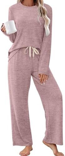 How to look put-together for late night runs (Amazon OOTD) — Sampeel Pajamas for Women Set Comfy Lounge Sets Two Piece Long Sleeve Cute Pjs Soft Sleepwear Winter Clothing
