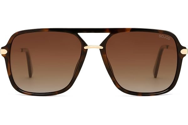 My morning coffee run outfit formula (cozy aesthetic) ? — SOJOS Sunglasses for Women & Men, Square, Retro, Polarized Lens, Trendy Aviator, 90s Shades