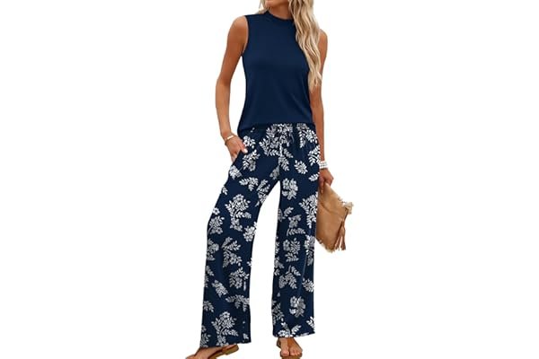 Late night fit diaries: cozy and edgy Amazon outfits — WIHOLL Two Piece Sets for Women Summer Spring Travel Vacation Outfits Short Sleeve Lounge Sets Side Slit Wide Leg Pants S-3XL