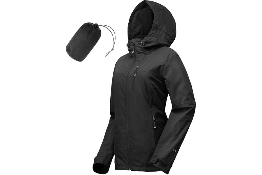 I planned one quick at-home stop. Waterproof Lightweight Hooded Rain Jacket had other ideas. — 33,000ft Packable Rain Jacket Women Lightweight Waterproof Raincoat with Hood Cycling Bike Jacket Windbreaker