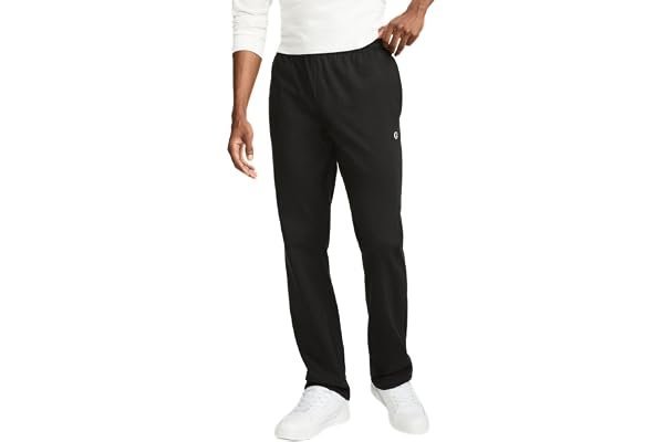 Lunch with the boss (my wife) & chasing kids fit check — Champion Men's Open-Bottom Lounge Pants, Standard Fit, Lightweight 100% Cotton