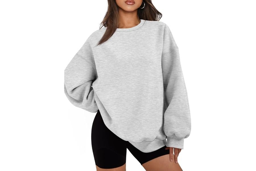 How to style Sweatshirt for that effortless morning transition — EFAN Womens Oversized Sweatshirt Crewneck Sweater Casual Fall Outfits 2026 | Fleece Lined Stretchy Hoodies Basic Comfort Clothes Loose Maternity Workout Gym Lounge Wear Winter Airport Fashion