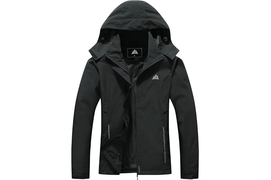 Waterproof Lightweight Hooded Rain Jacket, everyday light, and an outfit with a suspiciously full calendar — MOERDENG Women's Waterproof Rain Jacket Lightweight Raincoat Hooded Hiking Jacket Softshell Windbreaker