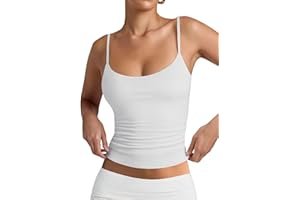 Chic, simple, and functional: Double-Lined Scoop-Neck Tank Top for a at-home day — PINKMSTYLE Women's Basic Double Lined Scoop Neck Tank Tops Adjustable Cami Tank Summer Sleeveless Tops