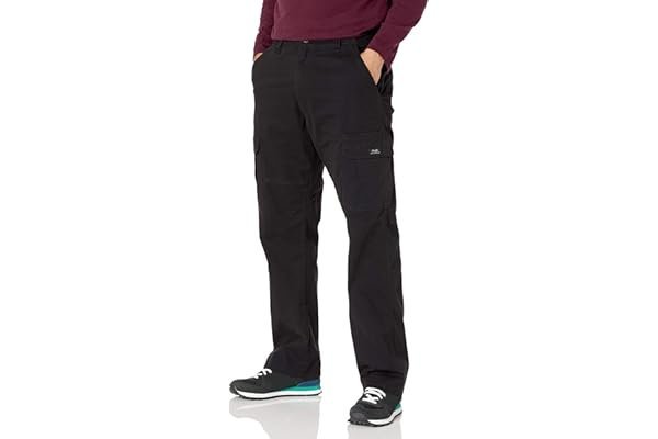 Commuting to the backyard playground: Solid comfort build — Wrangler Authentics Men's Relaxed Fit Stretch Cargo Pant