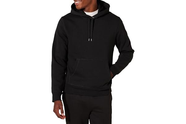 Morning school run or boss fight? Cozy survival outfit check — Amazon Essentials Mens Fleece Pullover Hooded Sweatshirt