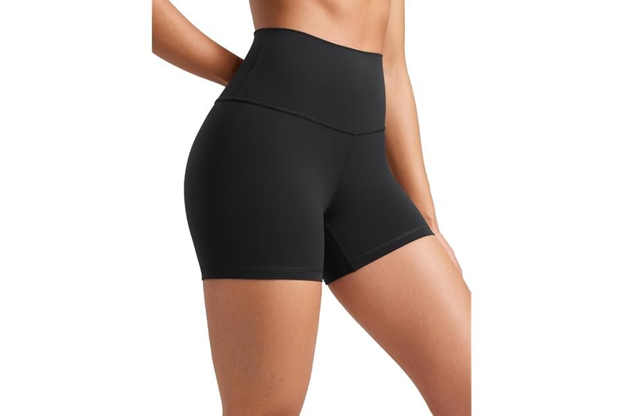 The unexpected outfit win starring Shorts and clean accents — CRZ YOGA Butterluxe Biker Shorts 4