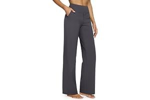 The effortless transition: Tank Top under the golden-hour sky — G4Free EverGoing Yoga Pants Women Wide Leg Pants with Pockets High Waist Stretch Dress Casual Sweatpants Petite/Regular/Tall