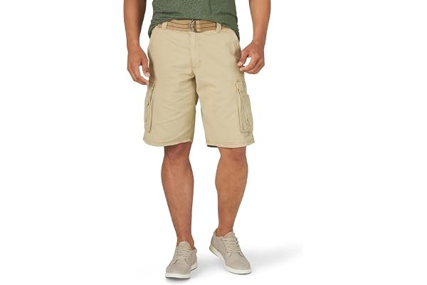 Elevator mirror check: Simple daily uniform setup — Lee Men's Dungarees New Belted Wyoming Cargo Short