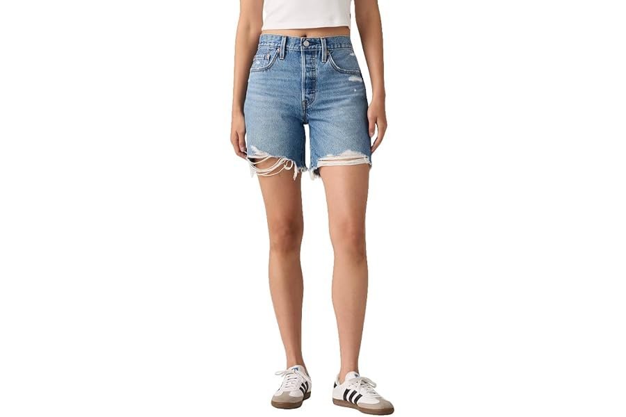 When Hooded Sweatshirt makes the errand feel like a main character moment — Levi's Womens 501® Mid-Thigh Shorts
