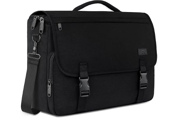 Elevator mirror check: Simple daily uniform setup  — MATEIN Messenger Bag for Men, Briefcases Lightweight Men's Laptop Bag 15.6 inch Water Resistant Crossbody College Satchel Bags Computer Work Office Bag with Shoulder Strap, Black