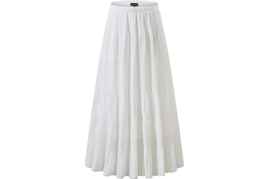 How to make Sweatshirt feel intentional, comfortable, and current — NASHALYLY Women's Chiffon Elastic High Waist Pleated A-Line Flared Maxi Skirts