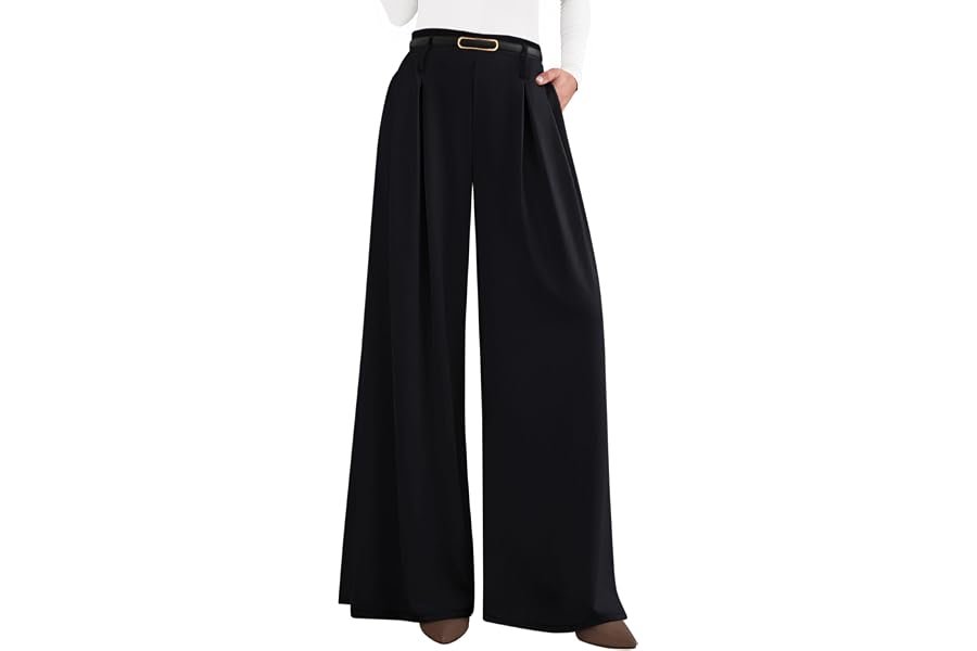 How to style Tank Top for that effortless late-night transition — PRETTYGARDEN Womens Wide Leg Trousers 2026 Elastic High Waisted Dress Pants Pleated Slacks Flowy Business Work Palazzo Pants