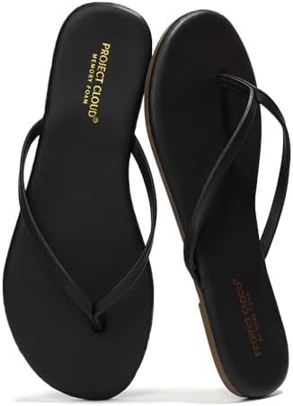 The Tank Top outfit for when casual needs a better publicist — Project Cloud Flip Flops for Women Footwear- Lightweight and Memory Foam Insole Sandals for Women 2026 - Durable Non-Slip Beach Essentials Flats for Women Sandals (Foundations)