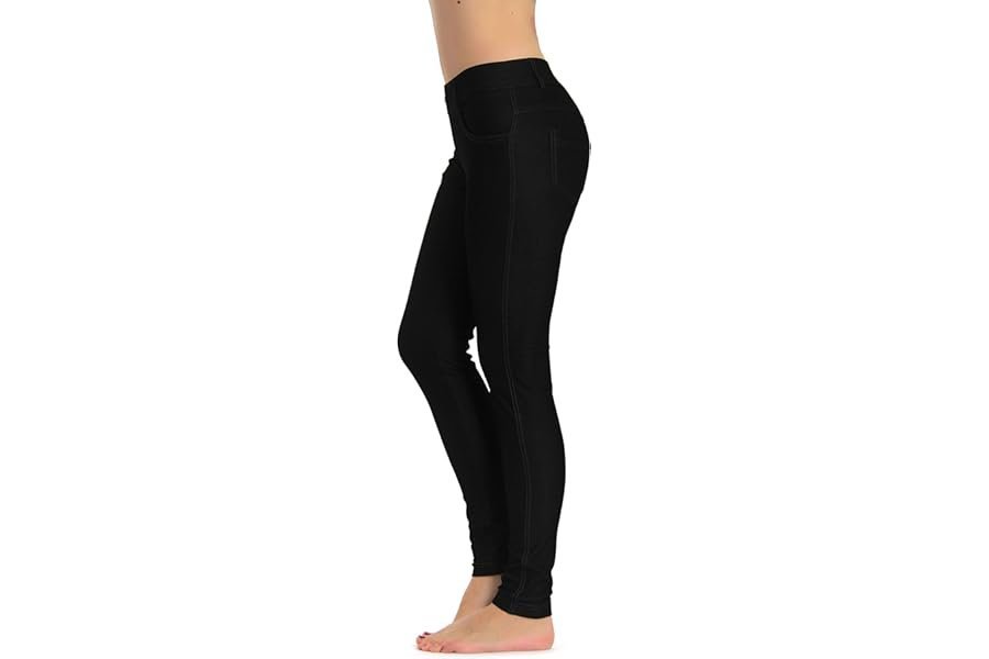 The effortless transition: Square-Neck Tank Top under the late-night sky — Prolific Health Women's Jean Look Jeggings Tights Slimming Many Colors Spandex Leggings Pants Capri S-XXXL