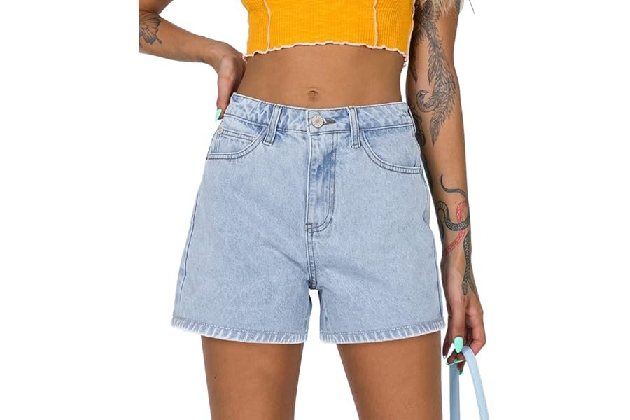 A quiet wardrobe experiment featuring Bodysuit — SANMM Jean Shorts Womens Summer Stretchy Denim Casual Hot Short Jorts 2026
