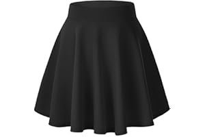 The effortless transition: Cropped Tank Top under the everyday sky — Urban CoCo Women's Basic Versatile Stretchy Flared Casual Mini Skater Skirt