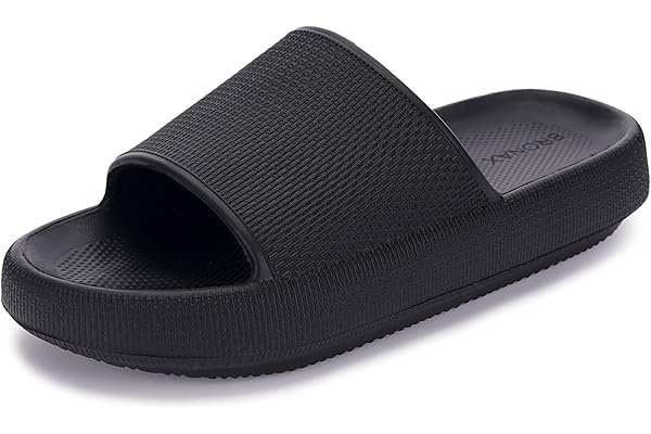 Morning school run or boss fight? Cozy survival outfit check — BRONAX Pillow Slippers for Women and Men House Slides Shower Sandals Cushioned