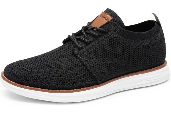 Earning husband points: A comfortable coffee run fit check — Bruno Marc Men's KnitFlex Breeze Mesh Sneakers Oxfords Lace-Up Lightweight Casual Walking Shoes