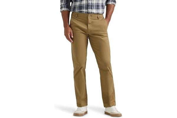 Earning husband points: A comfortable coffee run fit check — Lee Men's Extreme Motion Flat Front Regular Straight Pant