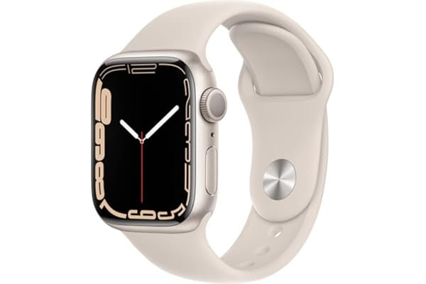 Elevator mirror check: Simple daily uniform setup — Apple Watch Series 7 (GPS, 41mm) Starlight Aluminum Case (Renewed)
