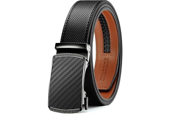 Morning school run or boss fight? Cozy survival outfit check — CHAOREN Mens Belt Leather Ratchet Belt - Customizable Fit, Effortless Style (35mm)