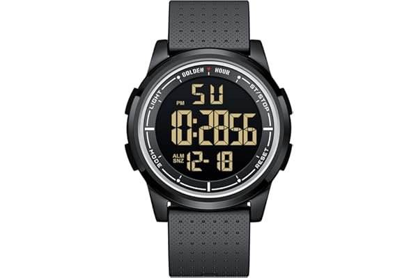 Leaving the office check: Solid comfort build for the ride home — GOLDEN HOUR Ultra-Thin Minimalist Sports Waterproof Digital Watch
