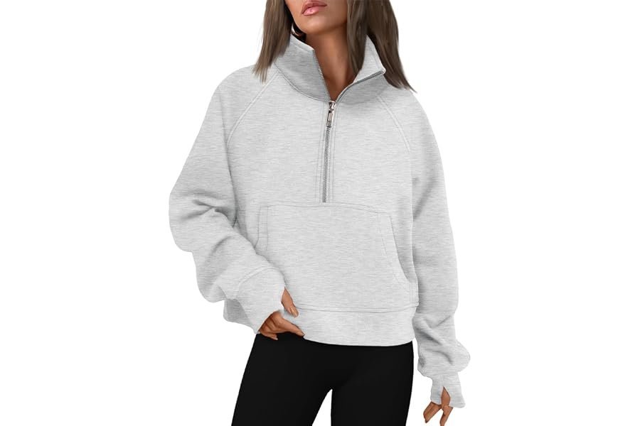 The midday outfit code: Cropped Sweatshirt with relaxed daily energy — AUTOMET Womens Sweatshirts Half Zip Cropped Pullover Fleece Quarter Zipper Hoodies 2026 Fall Fashion Outfits Clothes