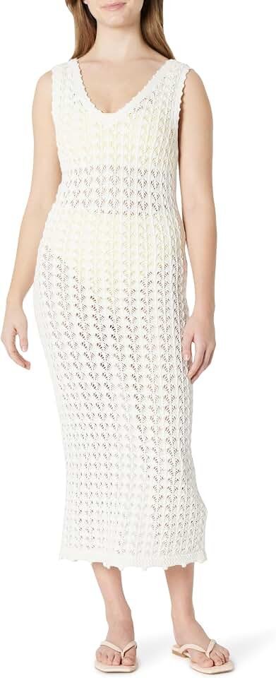 The Dress outfit for when casual needs a better publicist — Amazon Essentials Women's Regular-Fit Crochet Cover-Up Dress