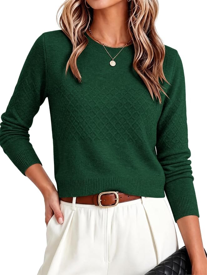 The five-minute outfit built around Cropped Lightweight Top — Anrabess Women’s Fall Cropped Lightweight Sweaters
