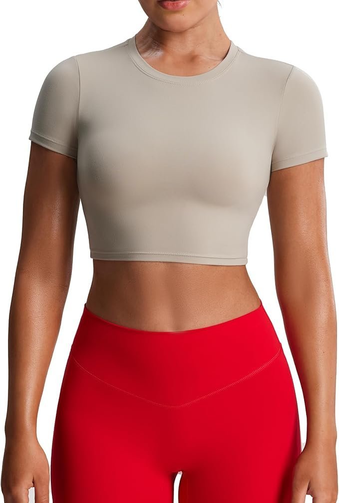 When Cropped Top makes the errand feel like a main character moment — Aoxjox Women's Classic Baby Tee Crop Tops