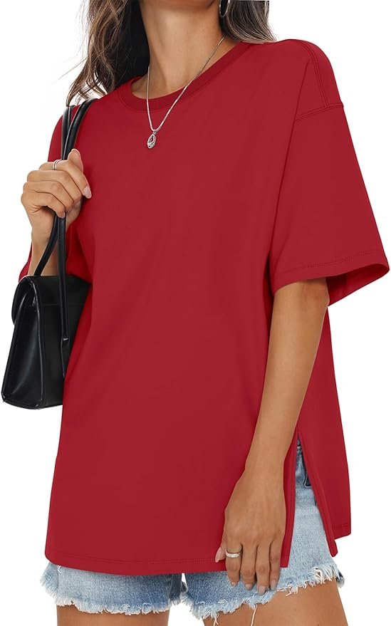 T-Shirt have more plans than I do — EasyGala Womens Cotton Oversized T Shirts Short Sleeve Loose Fit Tops