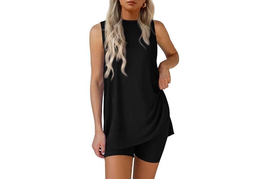 Shorts, sunset light, and an outfit with a suspiciously full calendar — PRETTYGARDEN 2 Piece Sets for Women 2026 Summer Matching Lounge Shorts Set Resort Airport Travel Loungewear Outfits Clothing